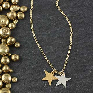 Double Tiny Star Necklace