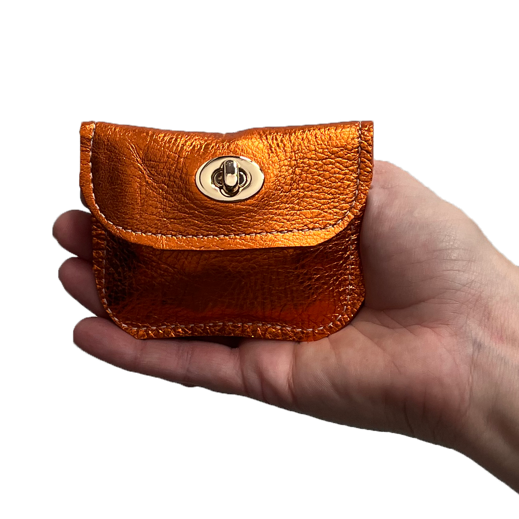 The Turnlock Metallic Wallet: 3 sizes! - Zina Kao Exclusives The Turnlock Metallic Wallet: 3 sizes! - Zina Kao Exclusives