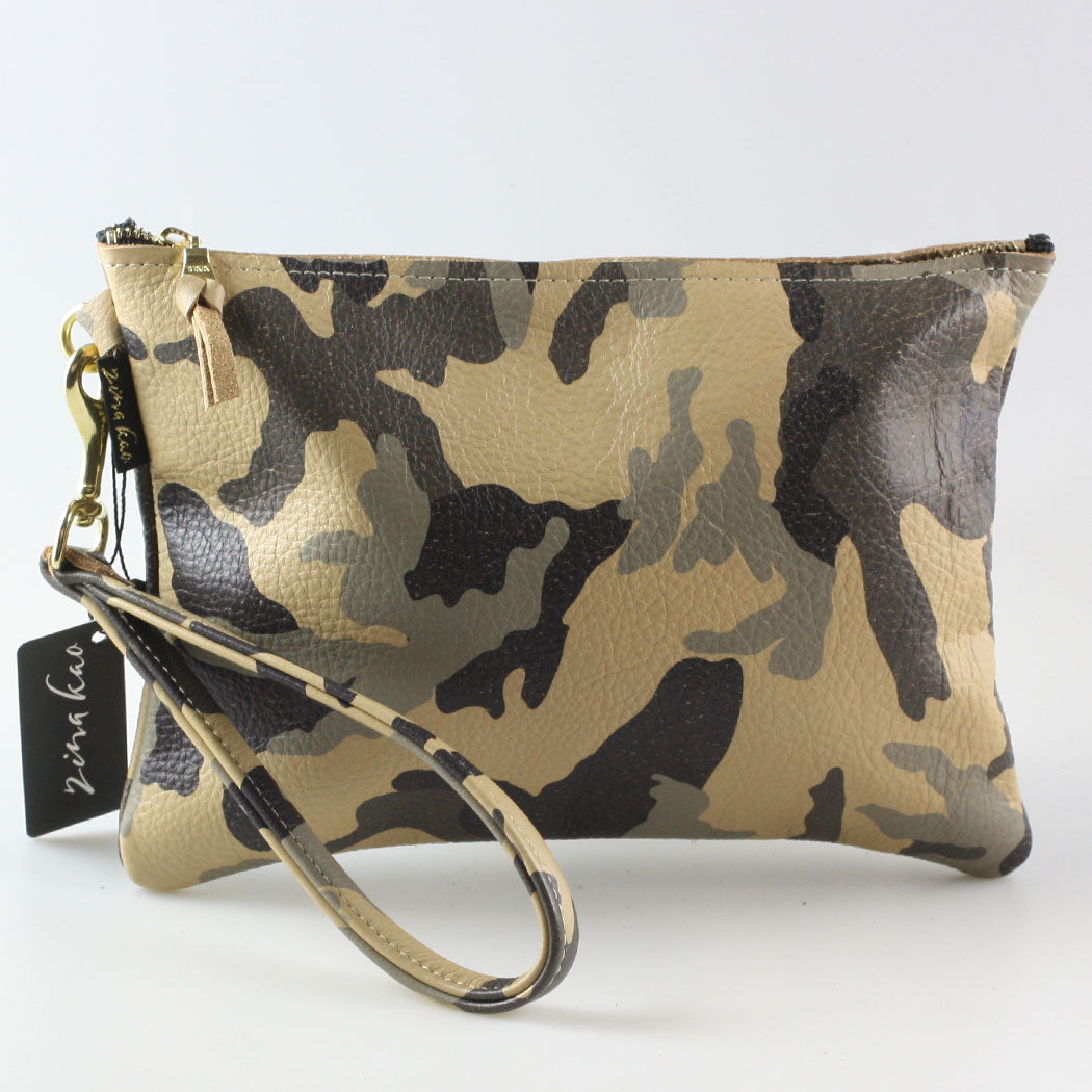 Waxed Canvas Camouflage Tool Storage Bag With Zipper, Heavy Duty, 7.6