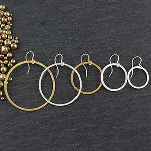 Flat Ring Earrings : 5 sizes