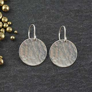 Hammered Disc Earring - 4 sizes!