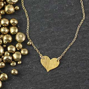 Small Flat Heart Necklace