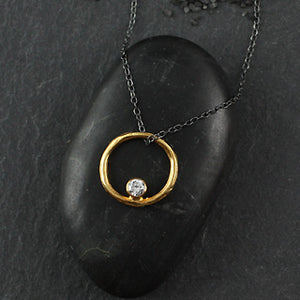 Twiggy Ring with CZ Necklace