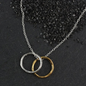 Two Twiggy Ring Necklace