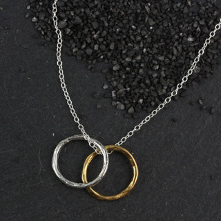 Two Twiggy Ring Necklace